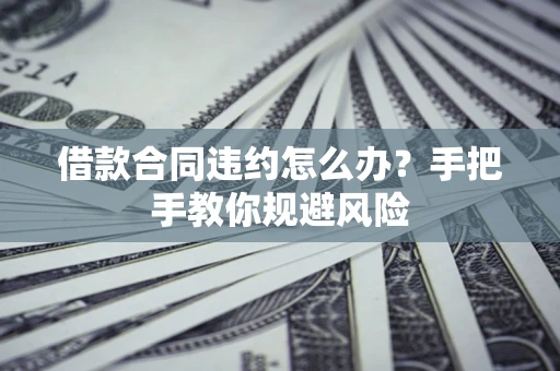 武汉借款合同违约怎么办？手把手教你规避风险