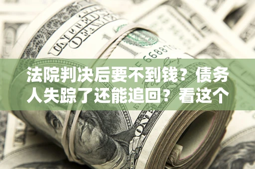 武汉法院判决后要不到钱？债务人失踪了还能追回？看这个方法！