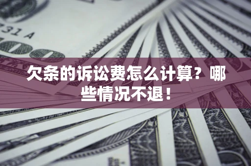 武汉欠条的诉讼费怎么计算?哪些情况不退! 武汉欠条的诉讼费怎么计算?哪些情况不退!