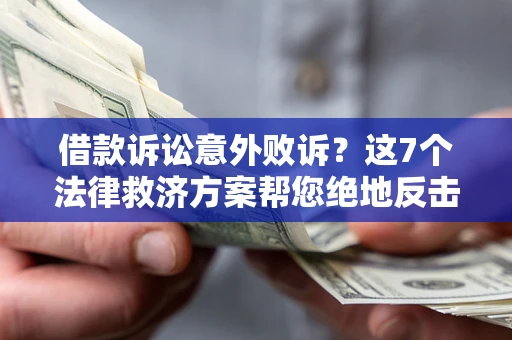 武汉借款诉讼意外败诉？这7个法律救济方案帮您绝地反击！