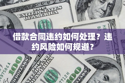 武汉借款合同违约如何处理？违约风险如何规避？
