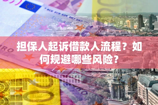 武汉担保人起诉借款人流程？如何规避哪些风险？