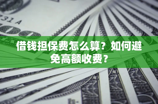 武汉借钱担保费怎么算？如何避免高额收费？