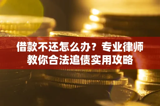 武汉借款不还怎么办？专业律师教你合法追债实用攻略