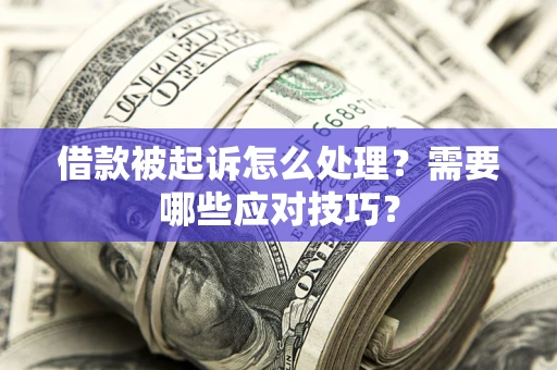武汉借款被起诉怎么处理？需要哪些应对技巧？