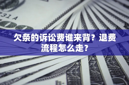 武汉欠条的诉讼费谁来背？退费流程怎么走？