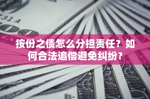 武汉按份之债怎么分担责任？如何合法追偿避免纠纷？